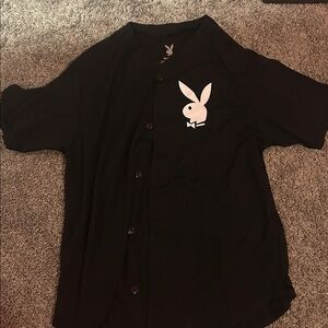PLAYBOY Black Shirt with White Logo